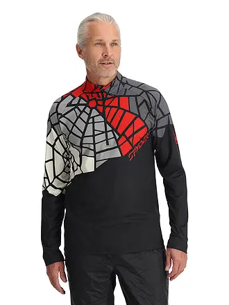 SPYDER | Zipshirt intimo da uomo Vital | schwarz
